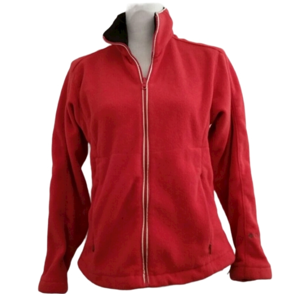 Columbia Red Vertex Fleece Core Jacket EUC sz S